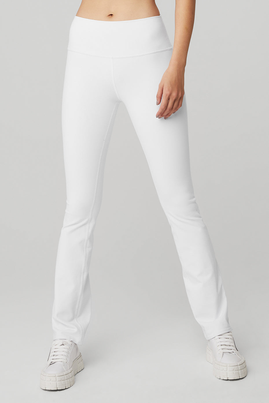 White Women's Alo Yoga Airbrush High-Waist 7/8 Bootcut Leggings | UGC-479618