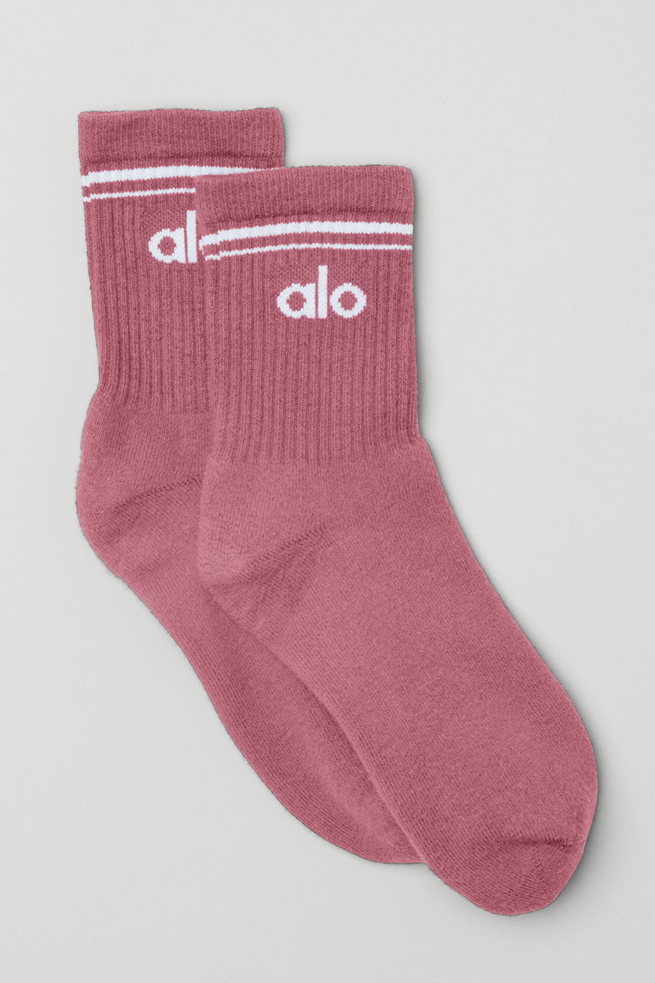 White Women's Alo Yoga Half-Crew Throwback Socks | PRG-958206