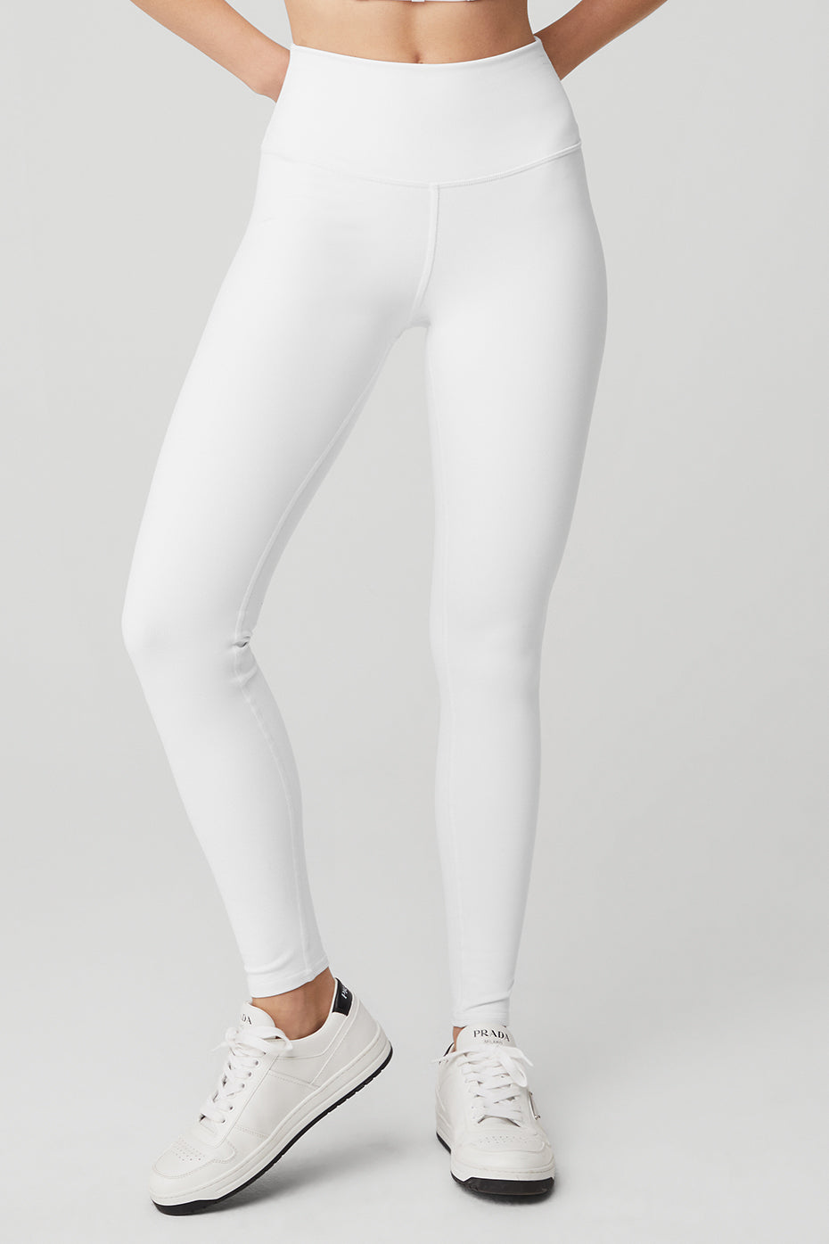 White Women's Alo Yoga High-Waist Airbrush Leggings | VON-049735