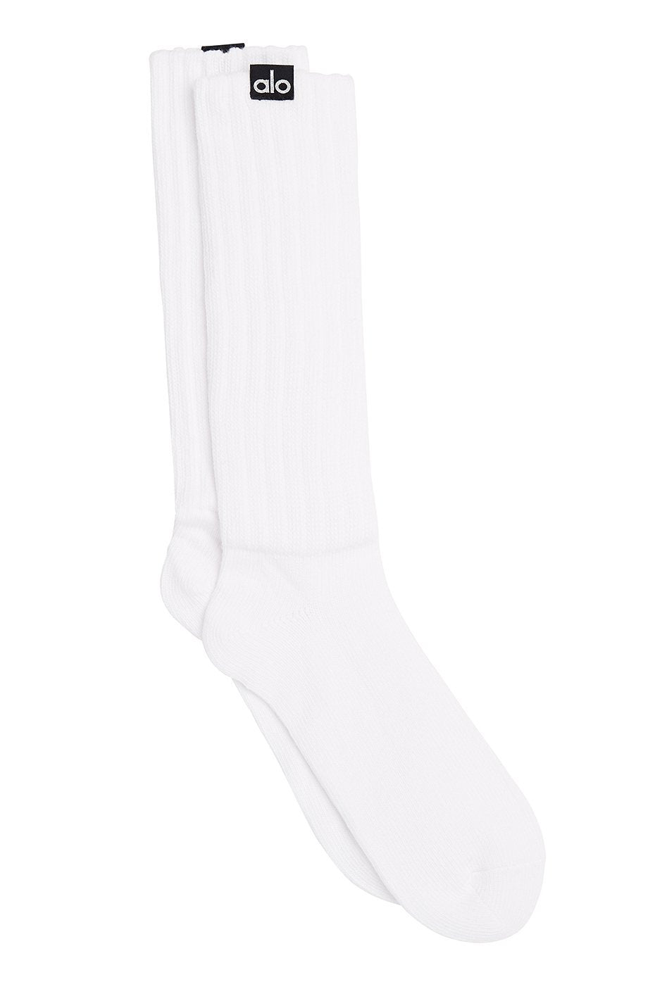 White Women's Alo Yoga Scrunch Socks | VRO-347182