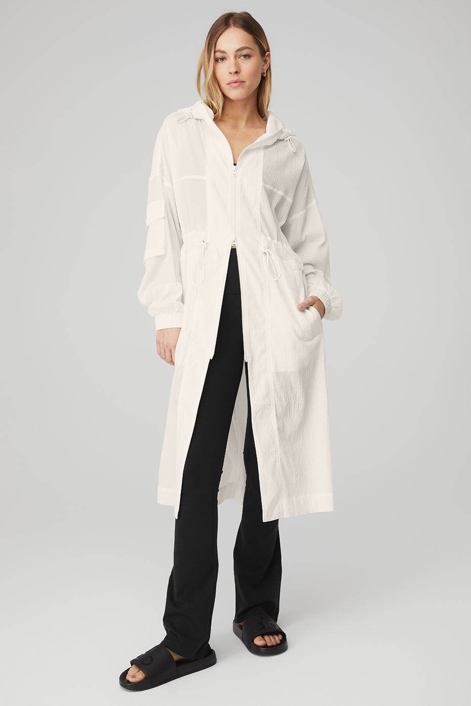 White Women's Alo Yoga Summer Nights Lightweight Coats | DMR-451279