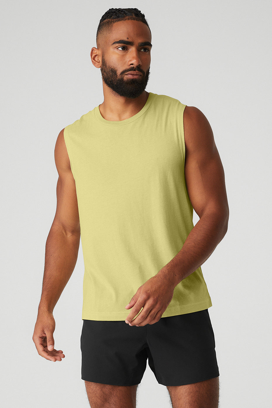 Yellow Men's Alo Yoga The Triumph Muscle Tanks | RWA-579804