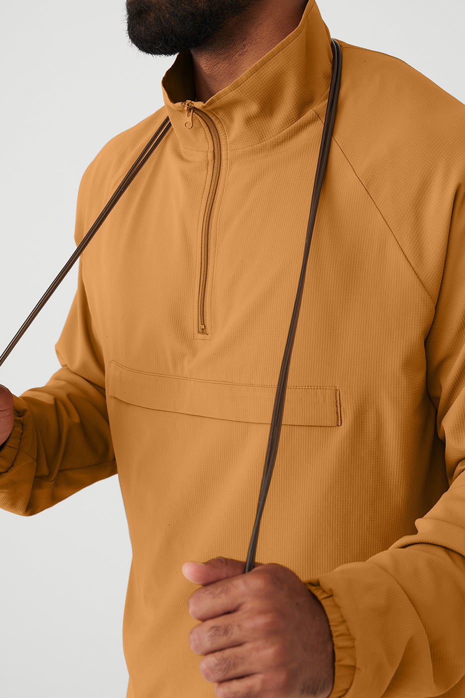 Apricot Orange Men's Alo Yoga Ripstop 1/4 Zip On-Set Jackets | RVO-526840