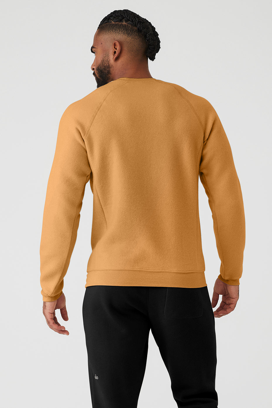 Apricot Orange Men's Alo Yoga Triumph Crew Neck Sweatshirts | VRZ-641390