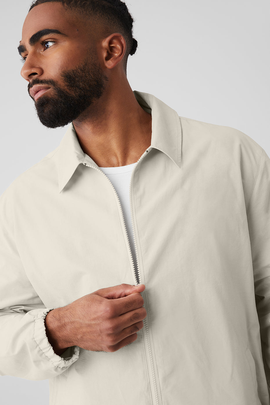 Beige Men's Alo Yoga Torrent Overshirt Jackets | GLB-352468