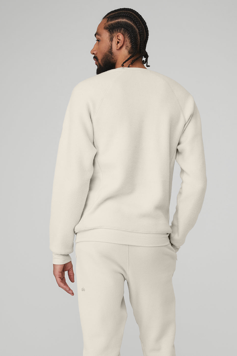 Beige Men's Alo Yoga Triumph Crew Neck Sweatshirts | WKN-347021