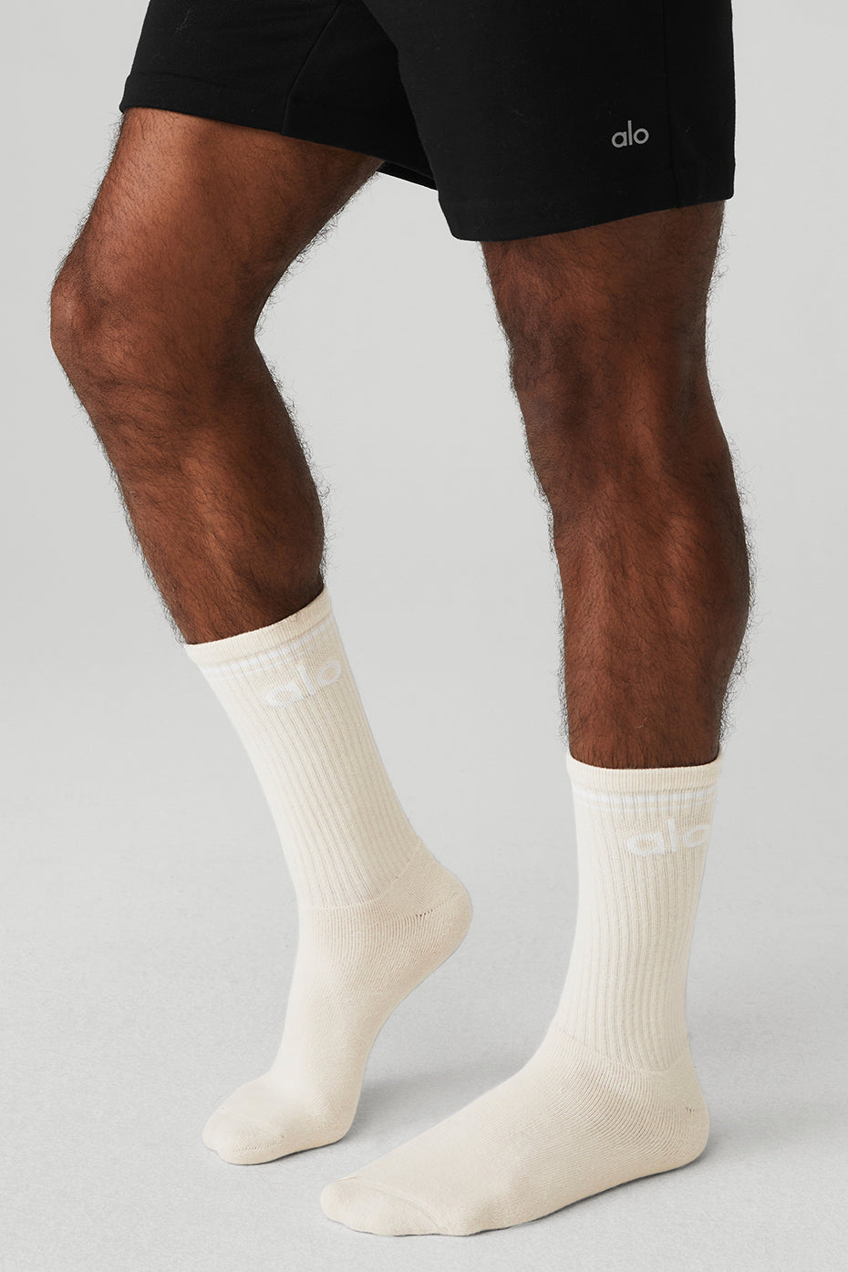 Beige / White Women's Alo Yoga Throwback Socks | ZIL-105276