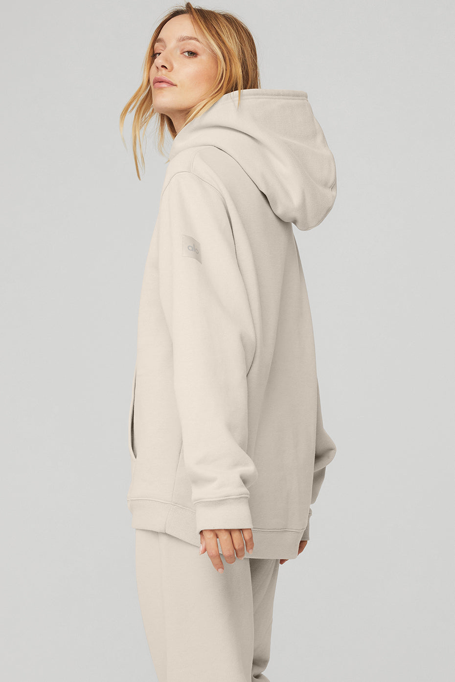 Beige Women's Alo Yoga Renown Heavy Weight Hoodie | NQW-087631