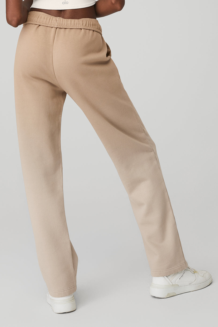 Beige Women's Alo Yoga Straight Leg Ombre Sweatpants | FME-521364