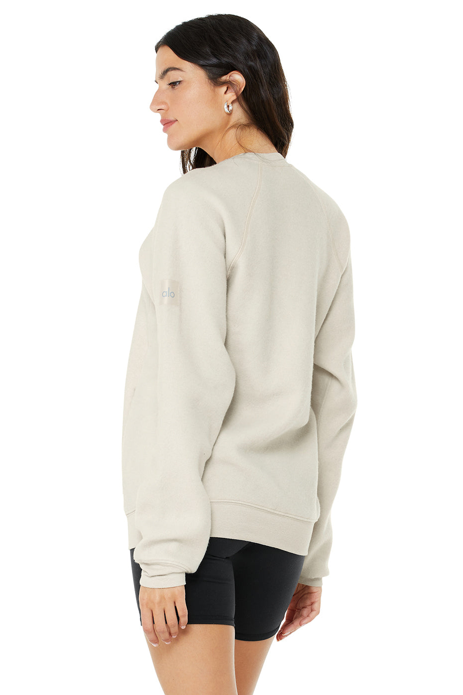 Beige Women's Alo Yoga Triumph Crew Neck Sweatshirts | COY-428631