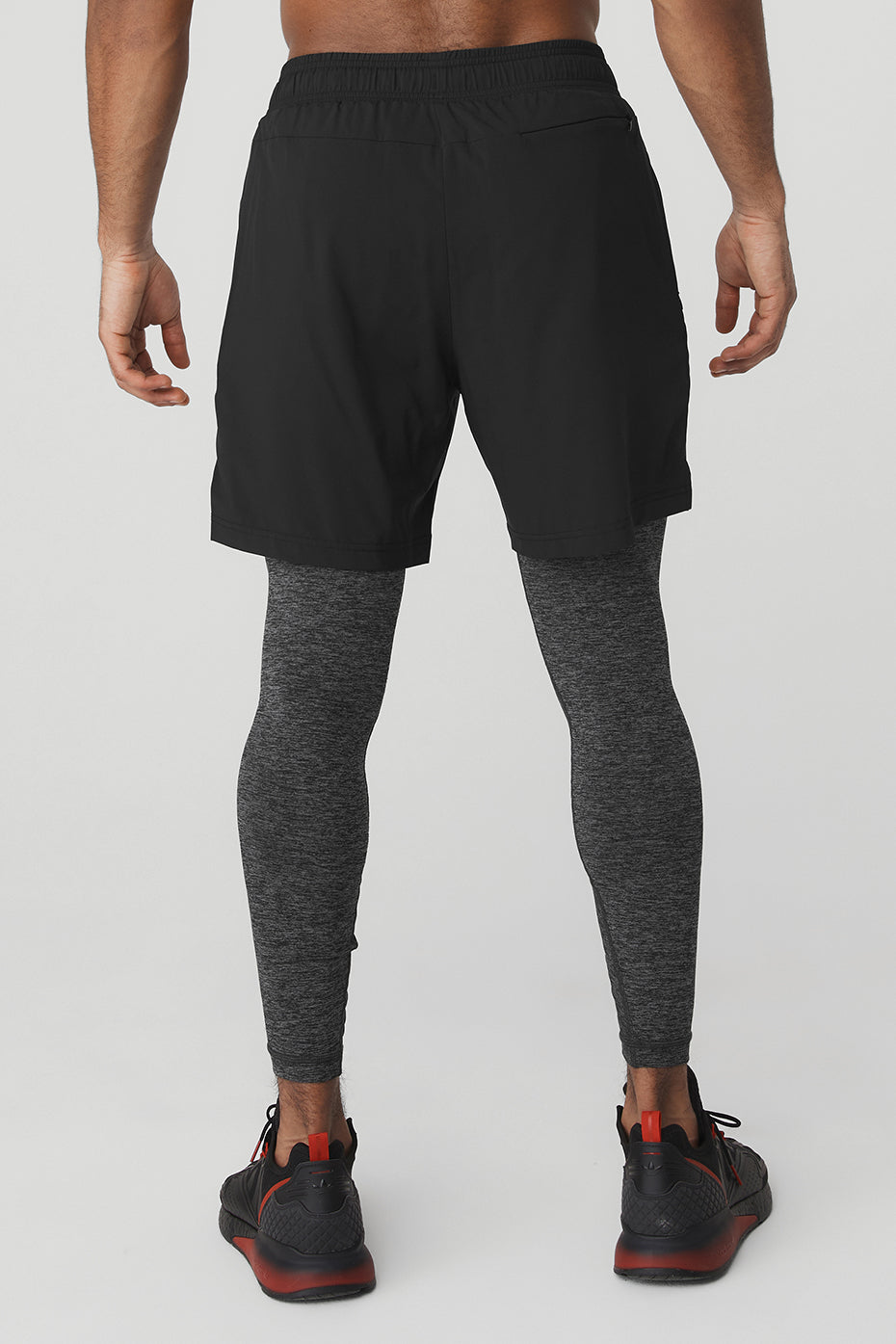 Black / Dark Grey Men's Alo Yoga Stability 2-In-1 Pants | MKN-462189