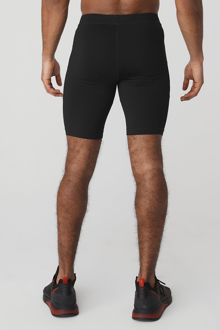 Black Men's Alo Yoga 9” Warrior Compression Shorts | YBZ-457918