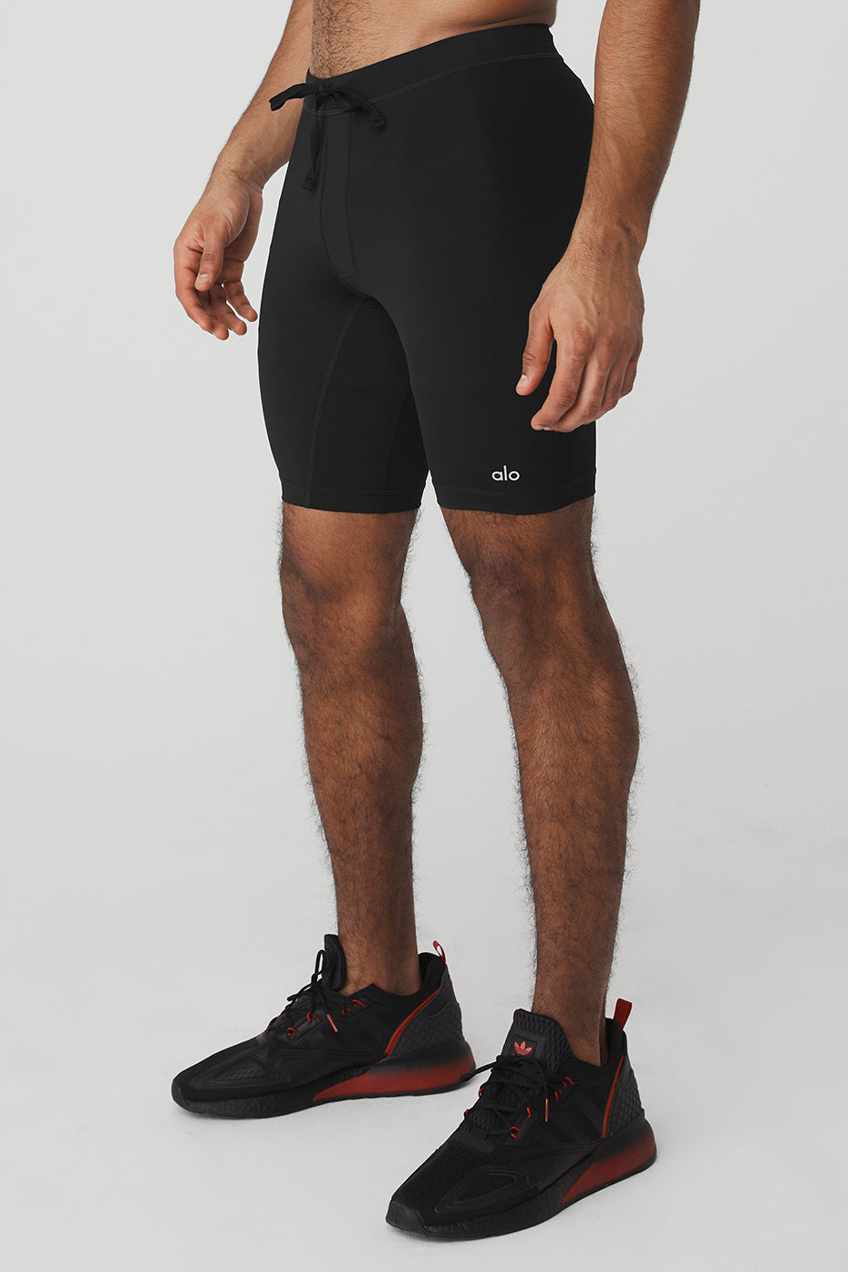 Black Men's Alo Yoga 9” Warrior Compression Shorts | YBZ-457918