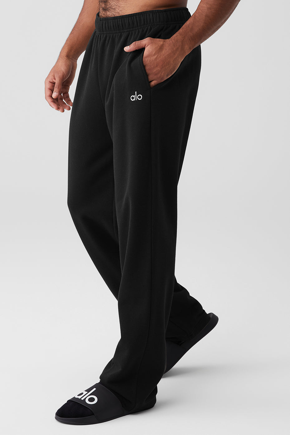 Black Men's Alo Yoga Accolade Straight Leg Sweatpants | DWN-469058