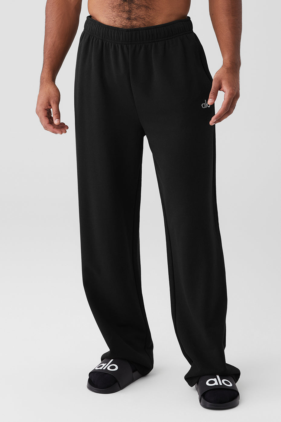 Black Men\'s Alo Yoga Accolade Straight Leg Sweatpants | DWN-469058