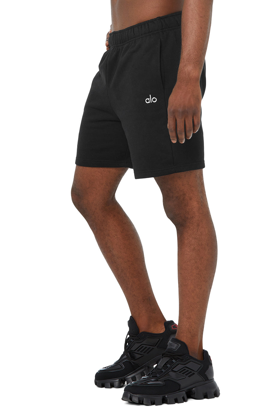 Black Men's Alo Yoga Accolade Sweat Shorts | DZN-920856