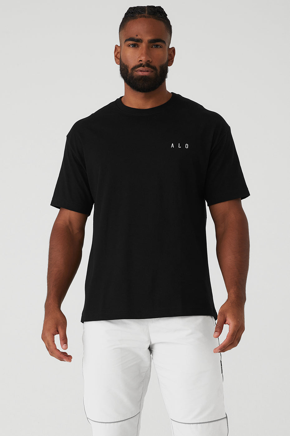 Black Men\'s Alo Yoga Alo Maison Short Sleeve | EZV-352974