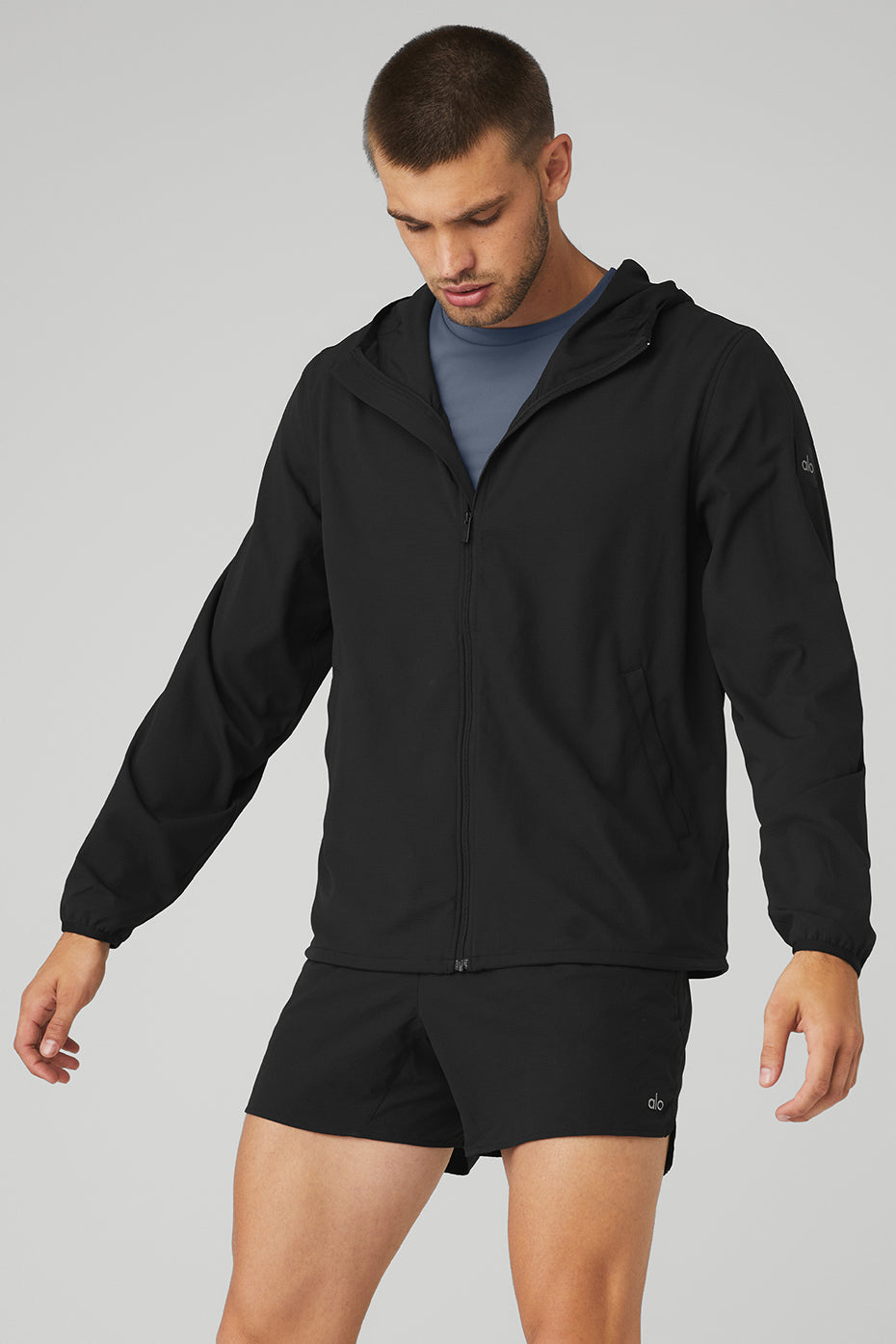 Black Men's Alo Yoga Cadence Jackets | OXP-648371