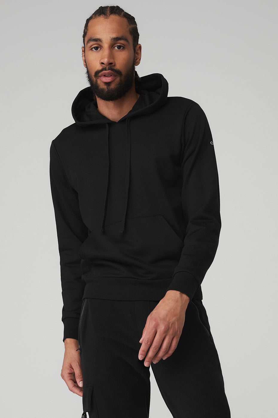 Black Men\'s Alo Yoga Caliber Hoodie | SPU-569024