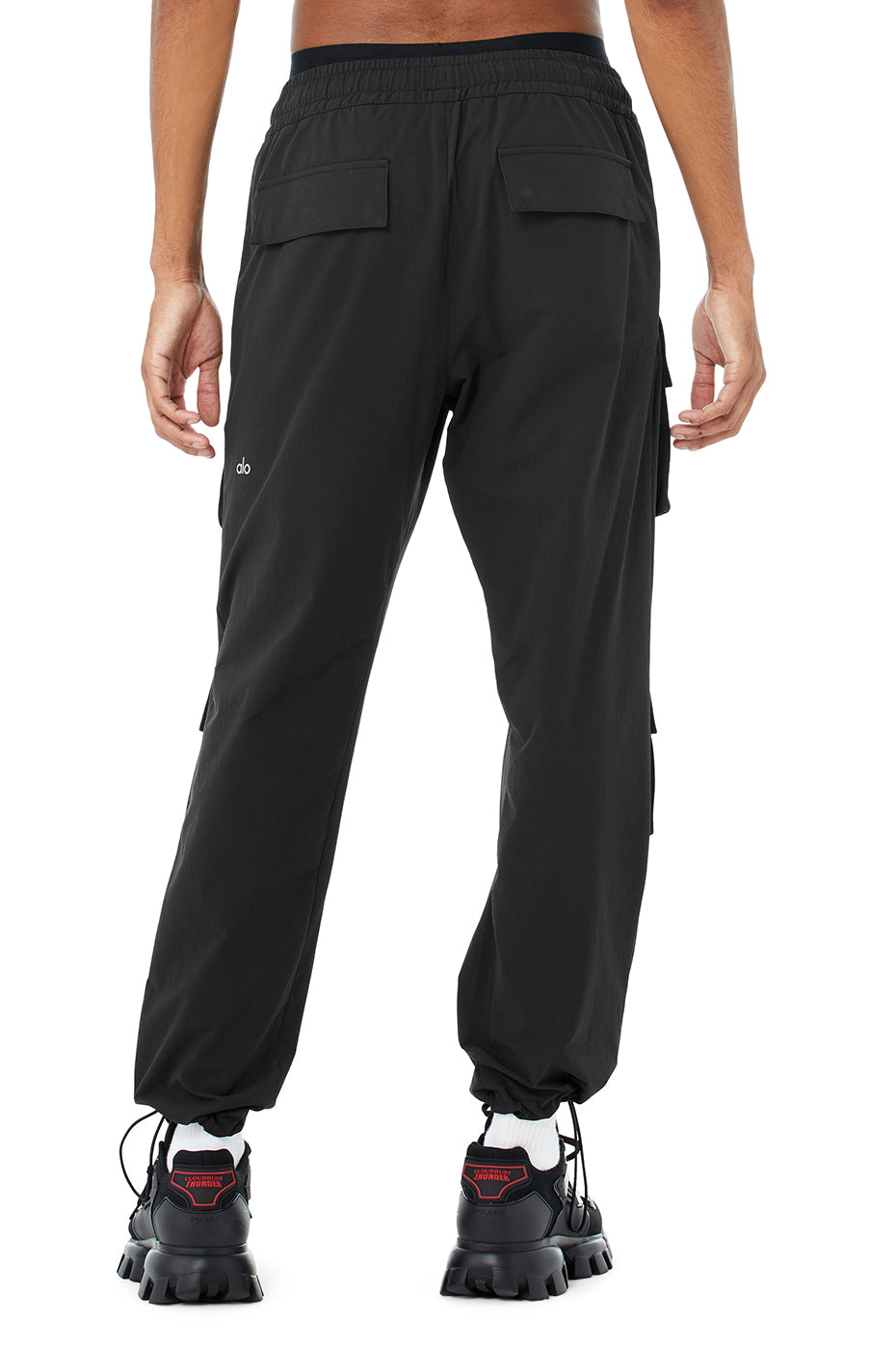 Black Men's Alo Yoga Cargo Venture Pants | ALH-294351