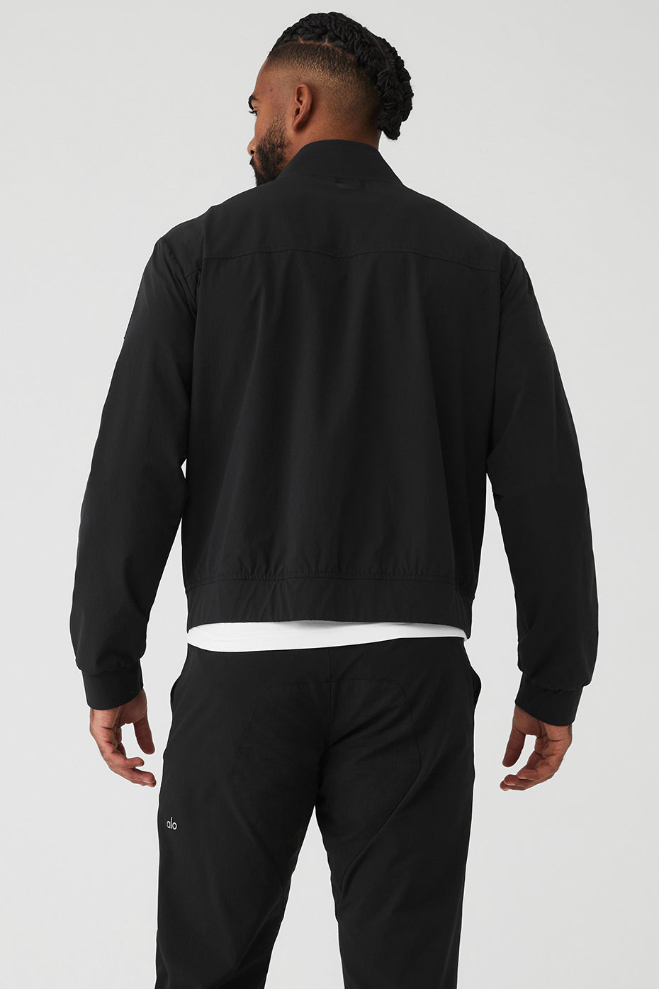 Black Men's Alo Yoga Co-Op Bomber Jackets | PVF-871259