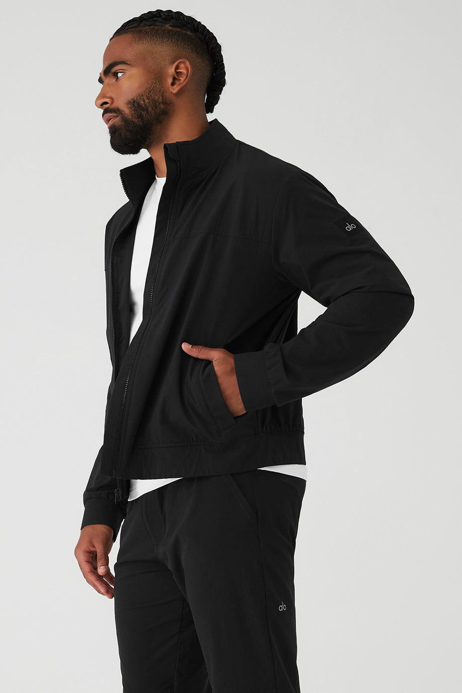 Black Men's Alo Yoga Co-Op Bomber Jackets | PVF-871259