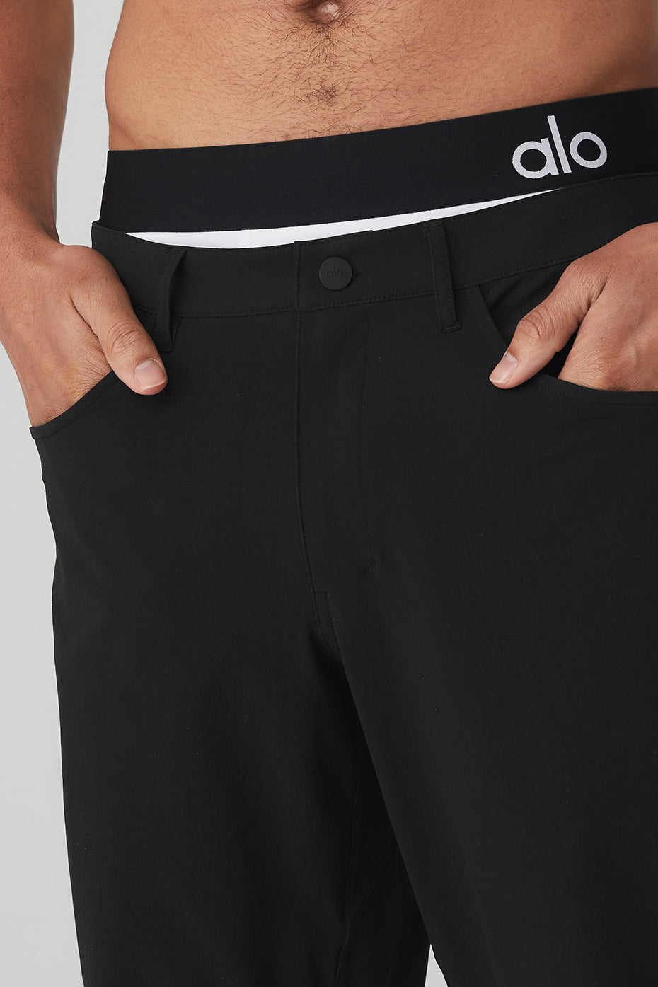 Black Men's Alo Yoga Day and Night Pants | XBD-057829