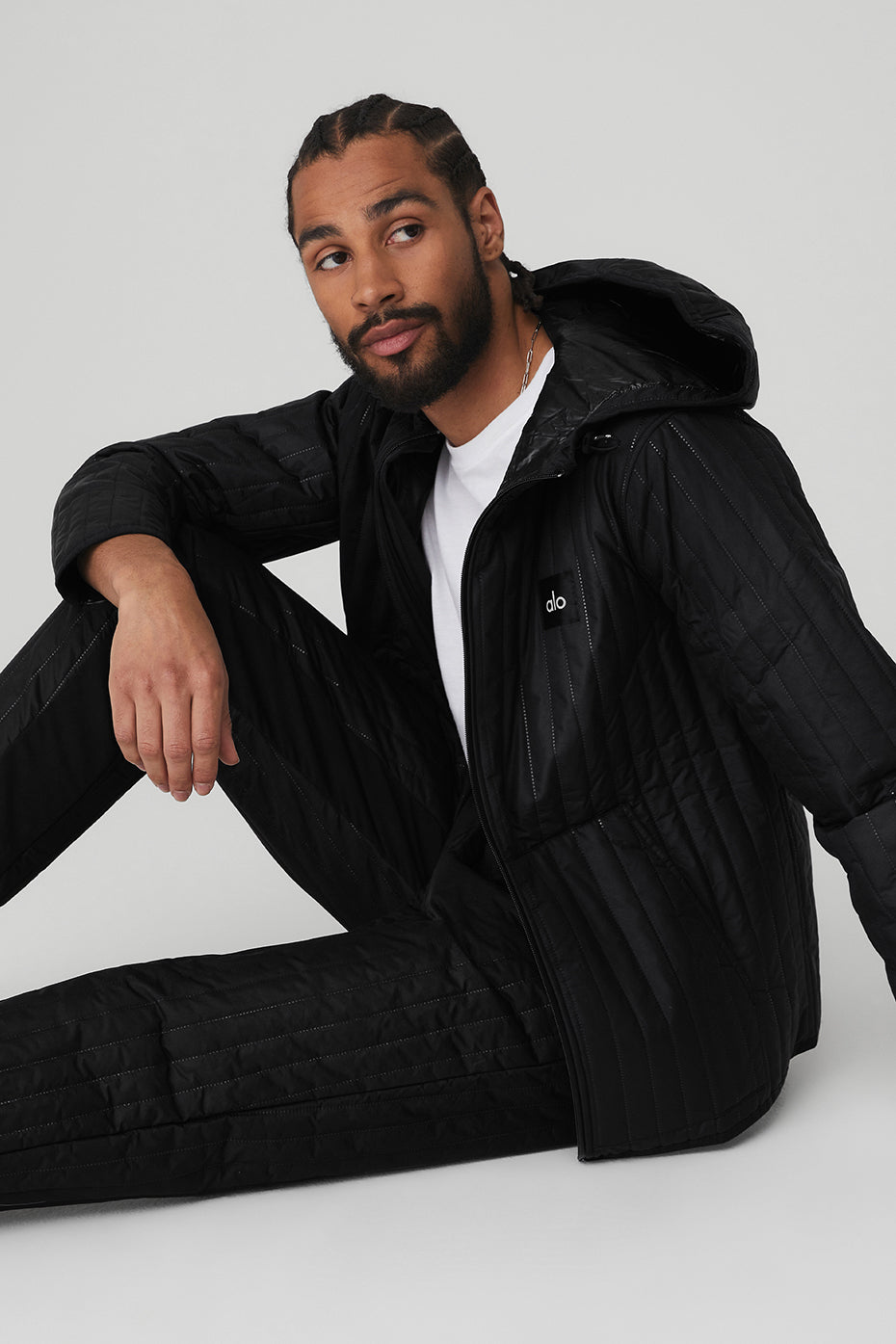 Black Men's Alo Yoga Future Jackets | LNQ-281397