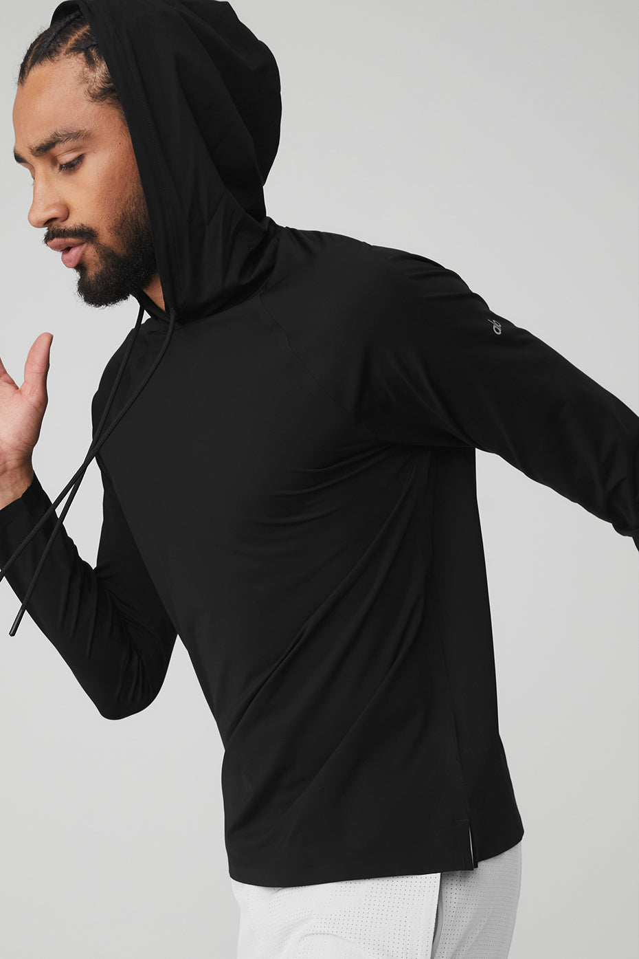 Black Men's Alo Yoga Idol Runner Hoodie | PDT-307692