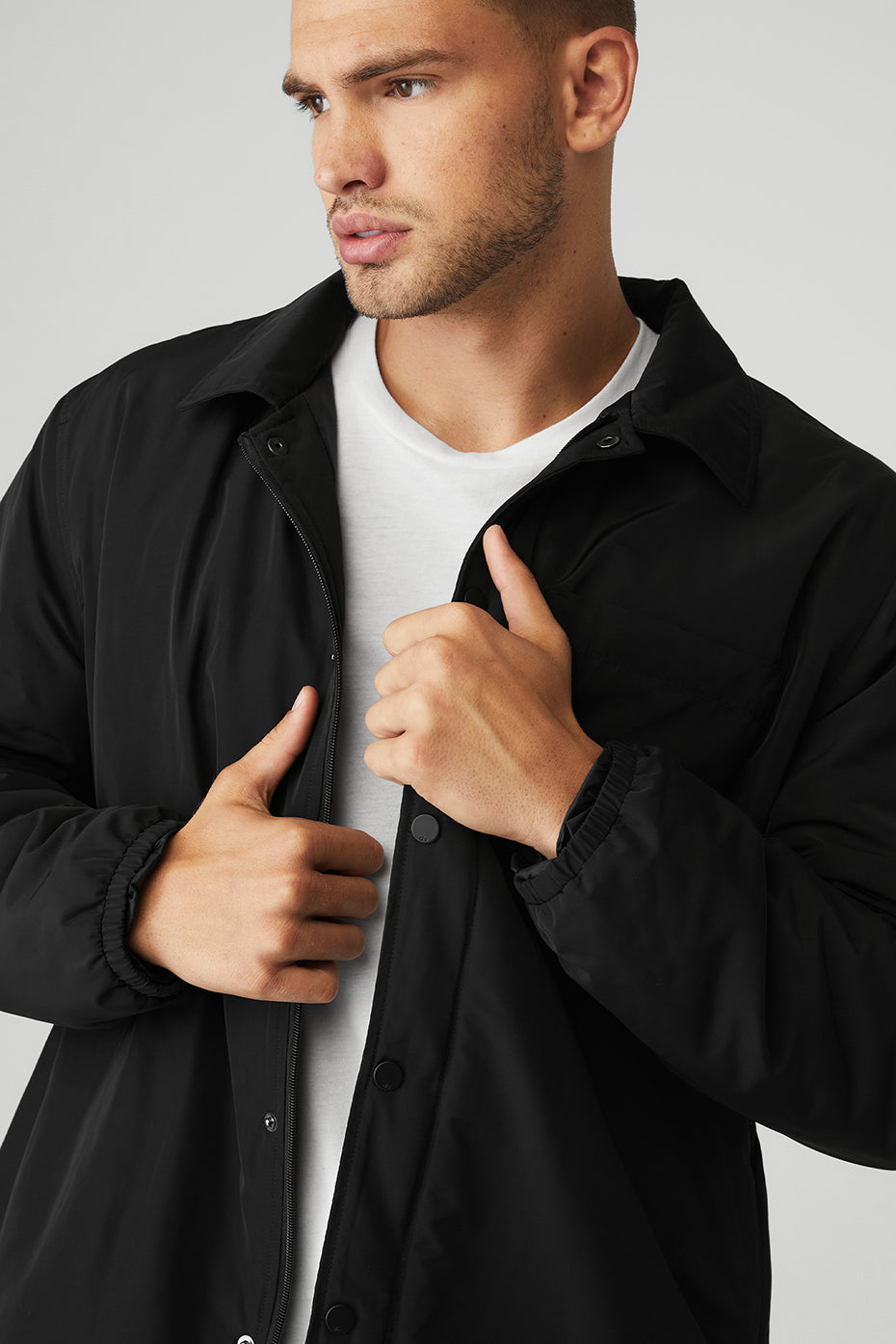 Black Men's Alo Yoga Legend Jackets | KQX-587602