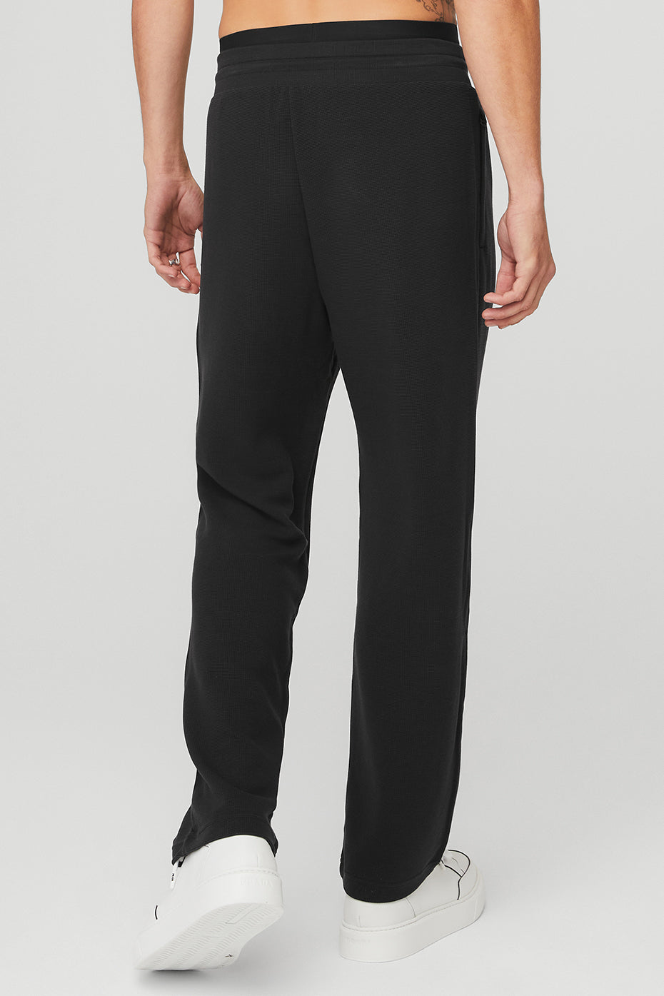 Black Men's Alo Yoga Micro Waffle Fast Break Sweatpants | ECR-810634