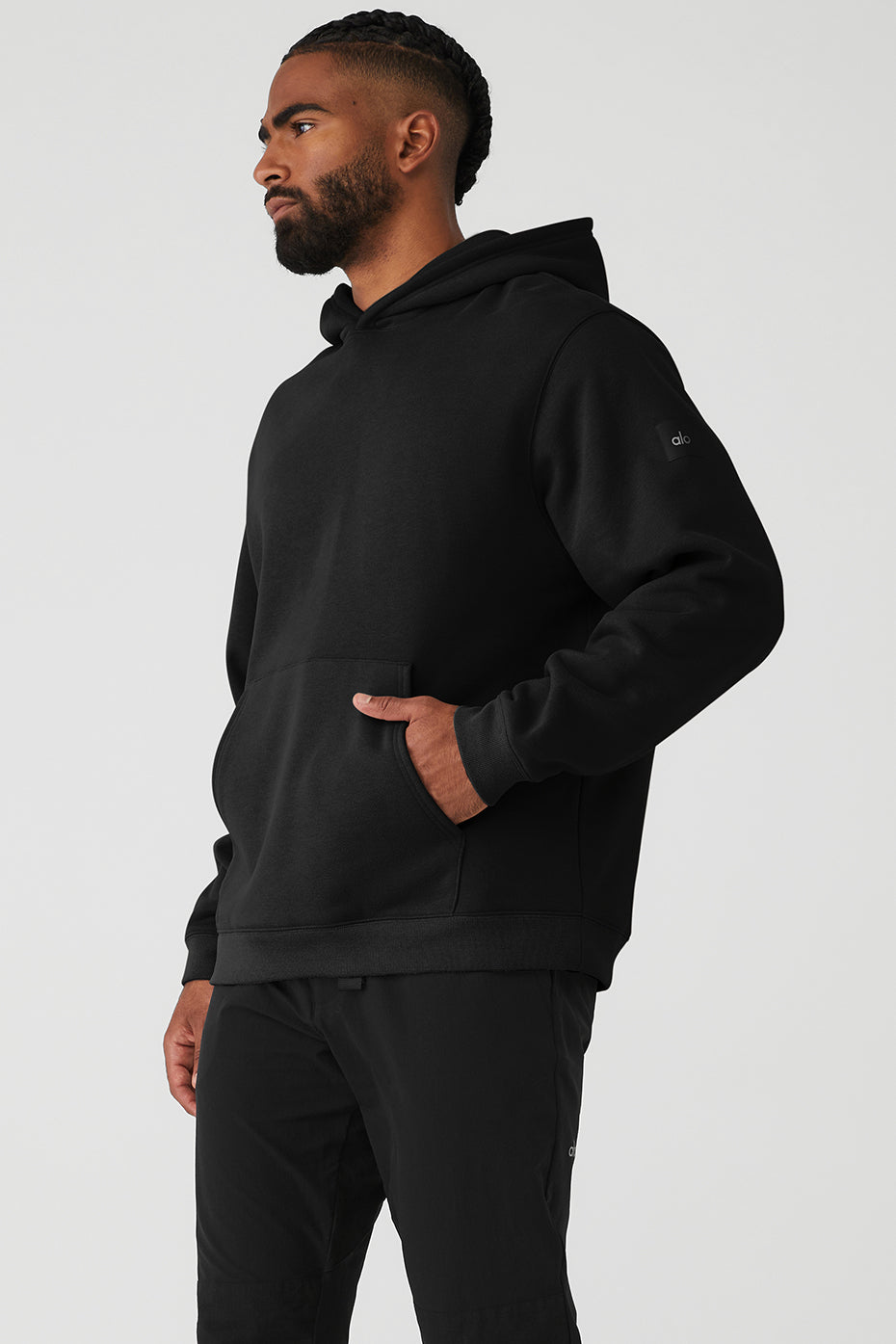 Black Men's Alo Yoga Renown Heavy Weight Hoodie | MOK-240795