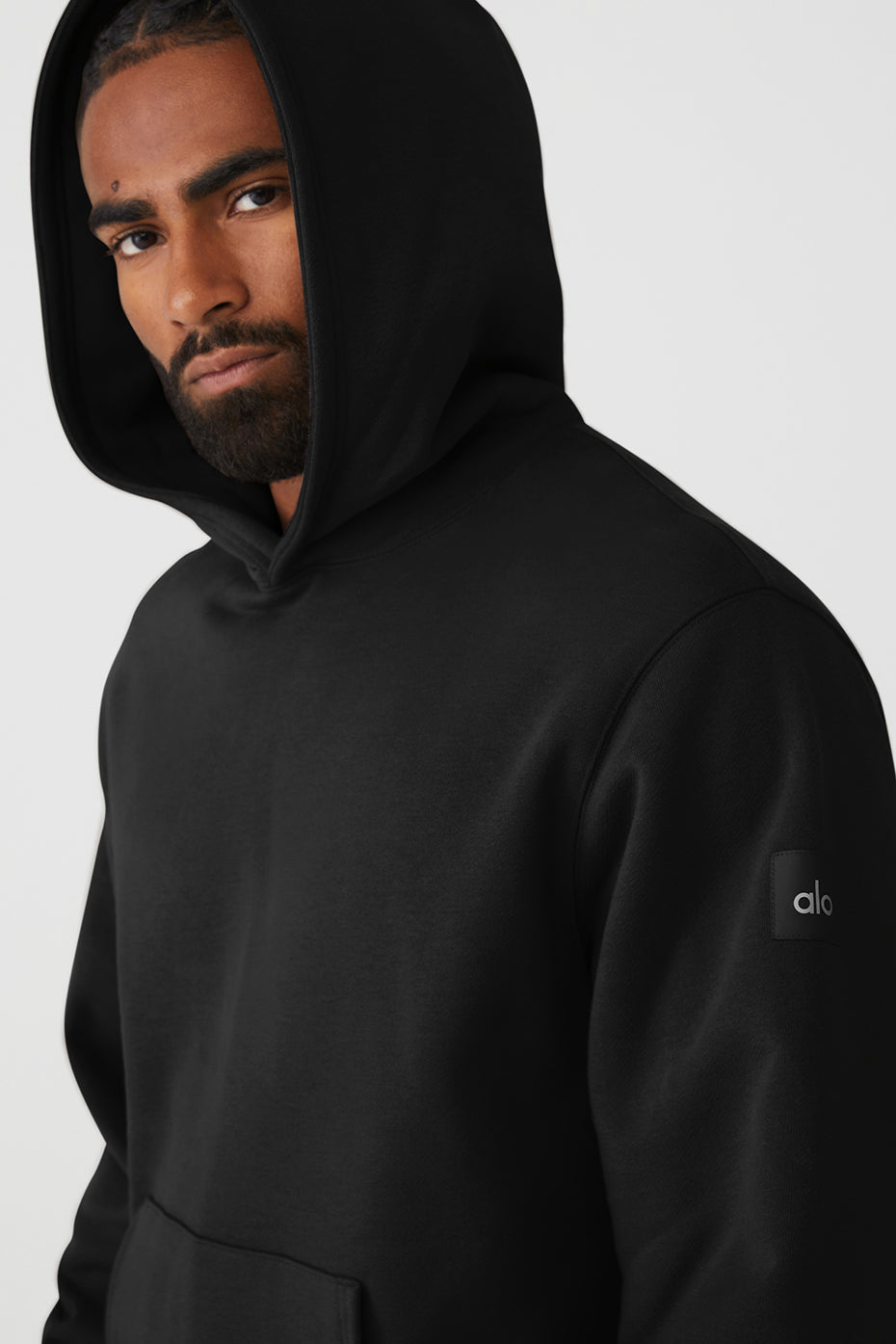 Black Men's Alo Yoga Renown Heavy Weight Hoodie | MOK-240795