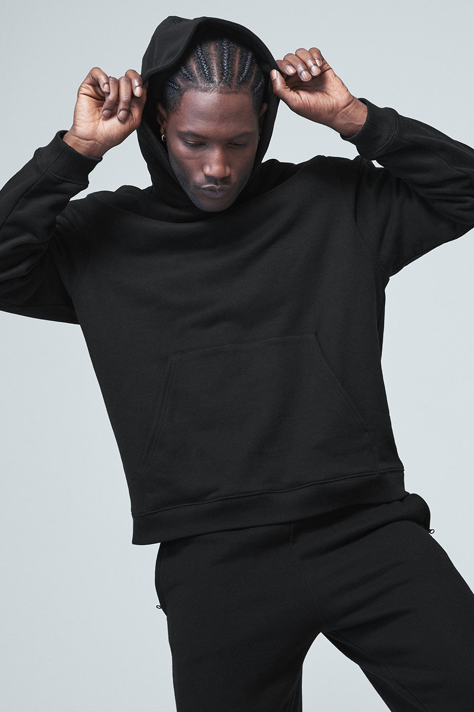 Black Men's Alo Yoga Renown Heavy Weight Hoodie | MOK-240795