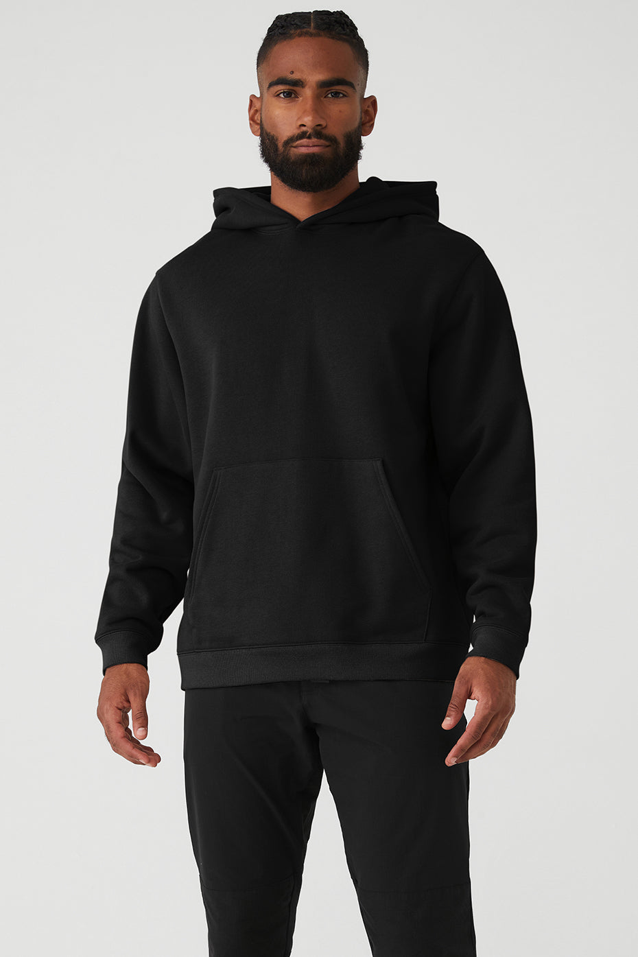 Black Men\'s Alo Yoga Renown Heavy Weight Hoodie | MOK-240795