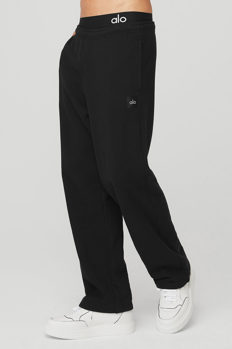 Black Men's Alo Yoga Renown Heavy Weight Sweatpants | NAM-263154