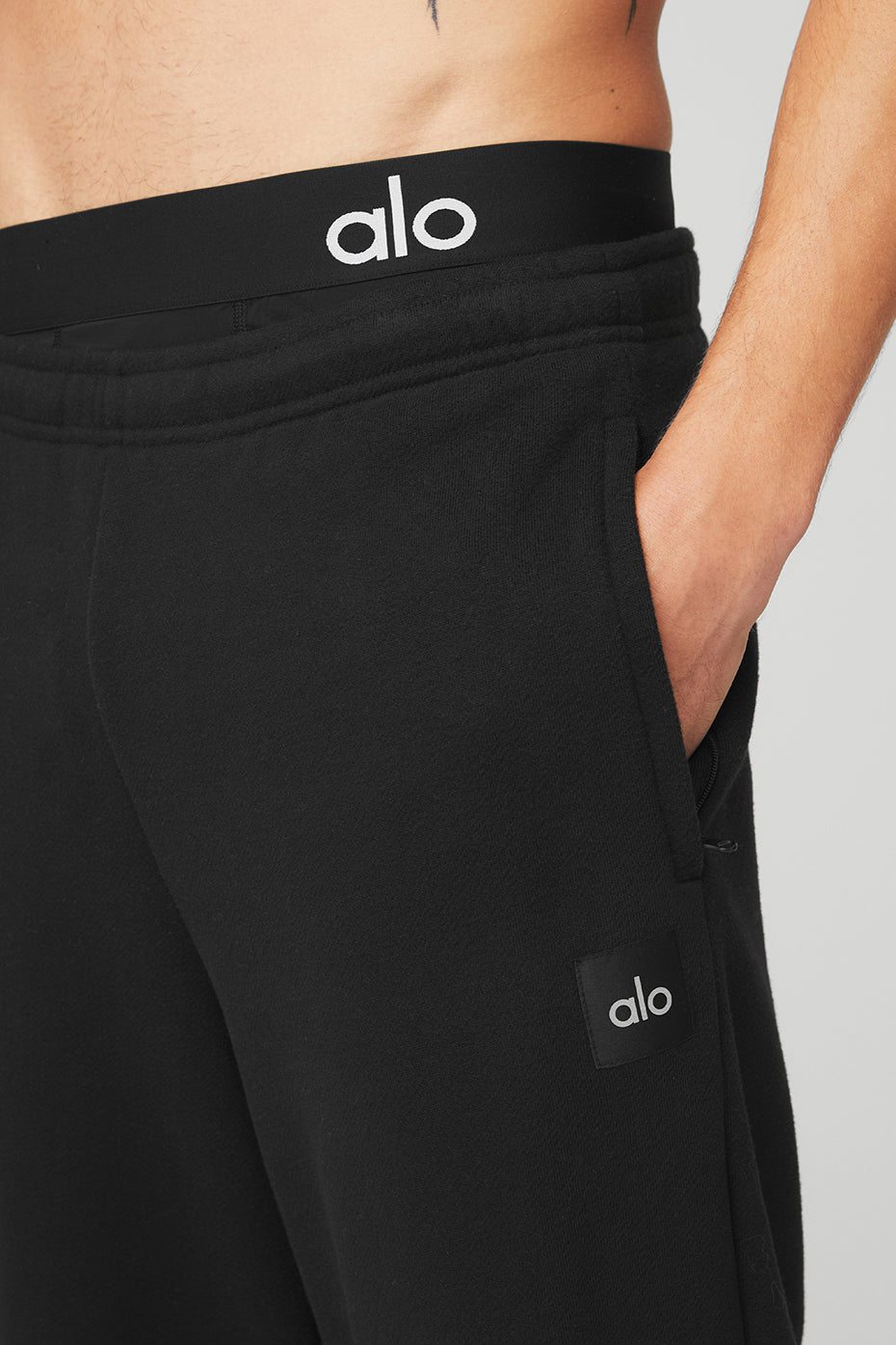 Black Men's Alo Yoga Renown Heavy Weight Sweatpants | NAM-263154