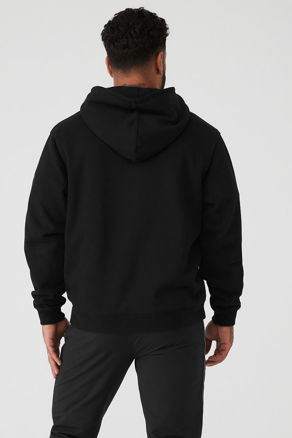 Black Men's Alo Yoga Renown Heavy Weight Full Zip Hoodie | XKY-031974