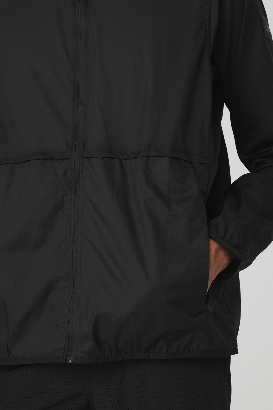 Black Men's Alo Yoga Repeat Running Jackets | ILS-942130