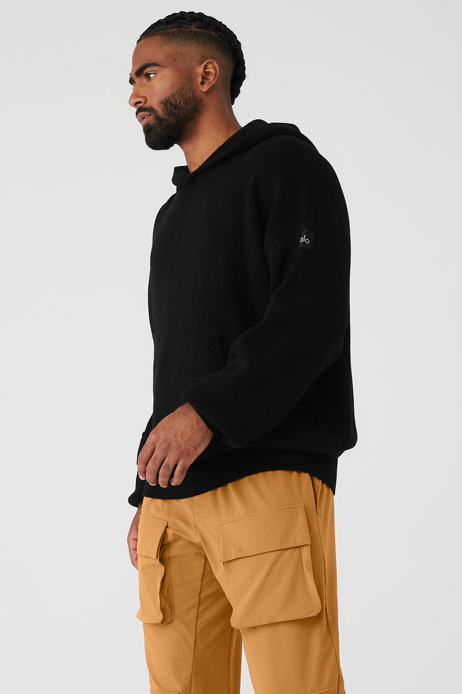 Black Men's Alo Yoga Scholar Hoodie | FCJ-086314