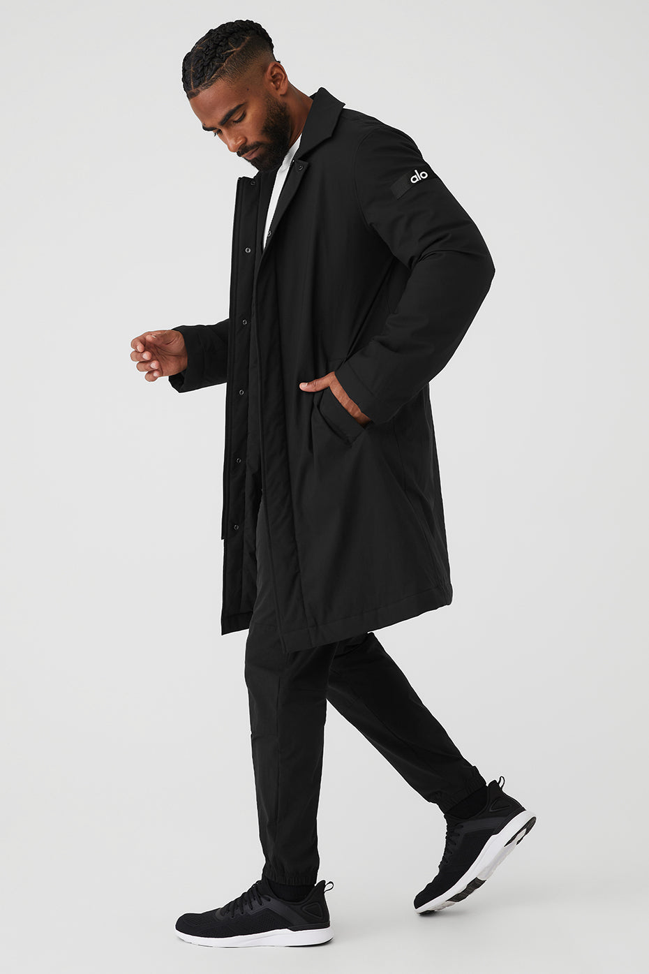 Black Men's Alo Yoga Signature Coats | BOW-021458