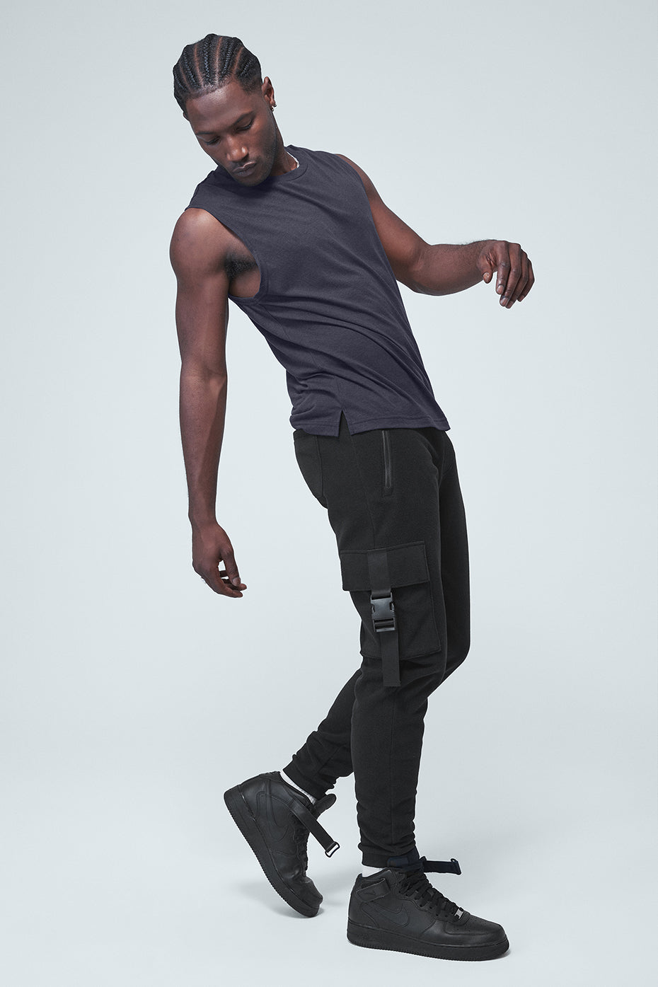 Black Men's Alo Yoga Streetside Sweatpants | ZNM-423697