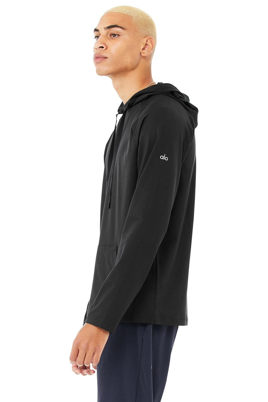 Black Men's Alo Yoga The Conquer Hoodie | MRI-512803