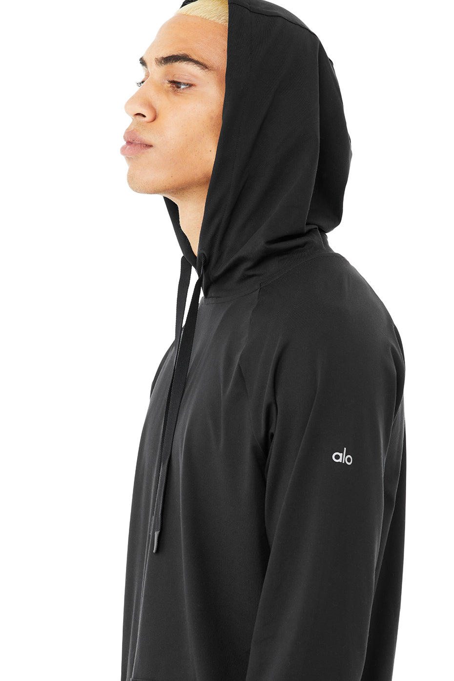 Black Men's Alo Yoga The Conquer Hoodie | MRI-512803