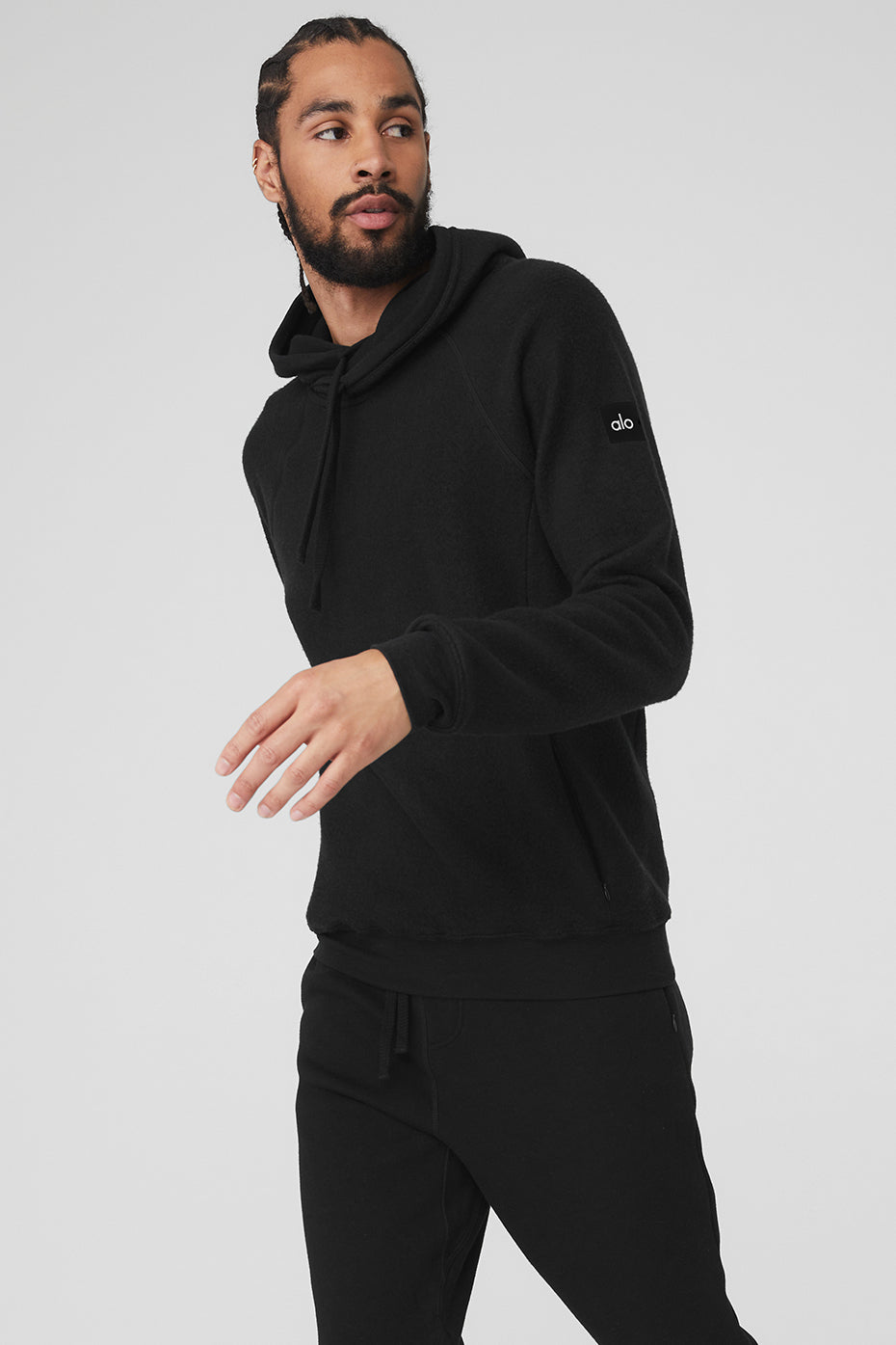 Black Men's Alo Yoga The Triumph Hoodie | MRA-124793