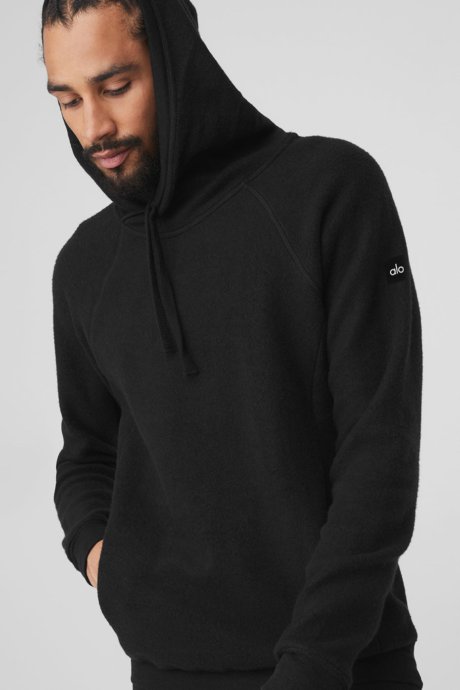 Black Men's Alo Yoga The Triumph Hoodie | MRA-124793