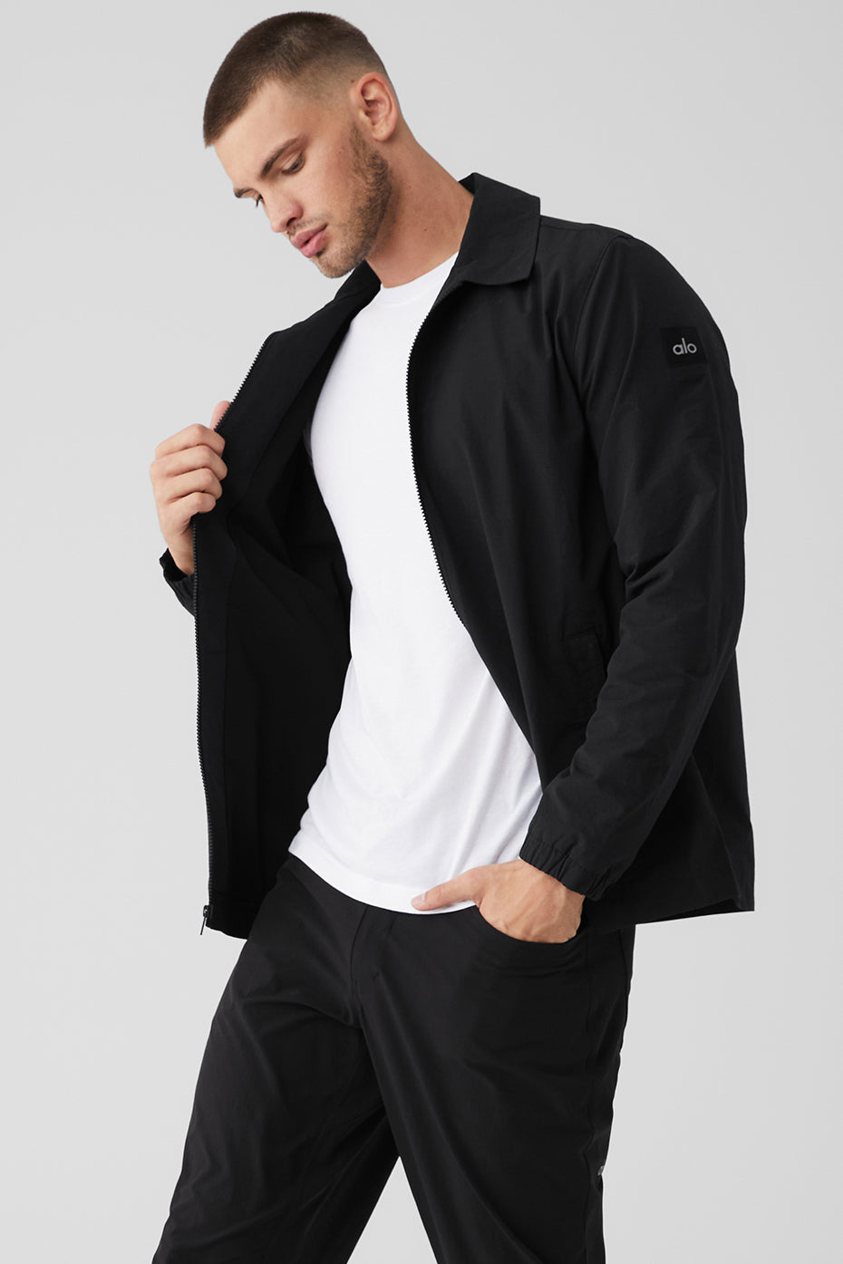 Black Men's Alo Yoga Torrent Overshirt Jackets | AYP-154823