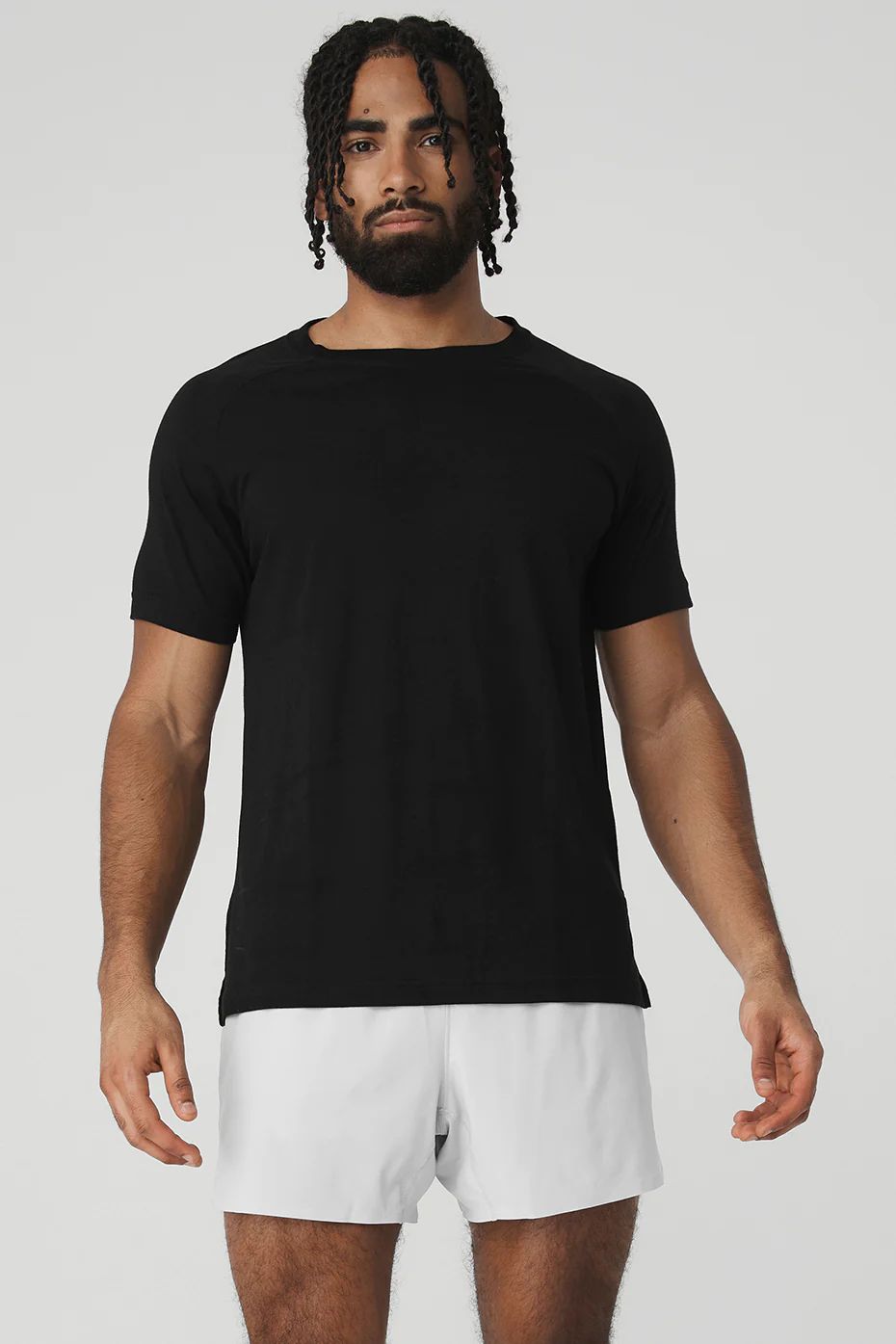 Black Men's Alo Yoga Triumph Crew Neck Tee (2 Pack) Short Sleeve | HTS-965734