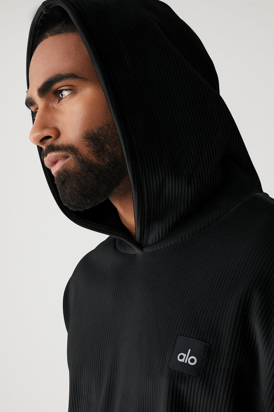 Black Men's Alo Yoga Velour Baller Hoodie | PIZ-036821