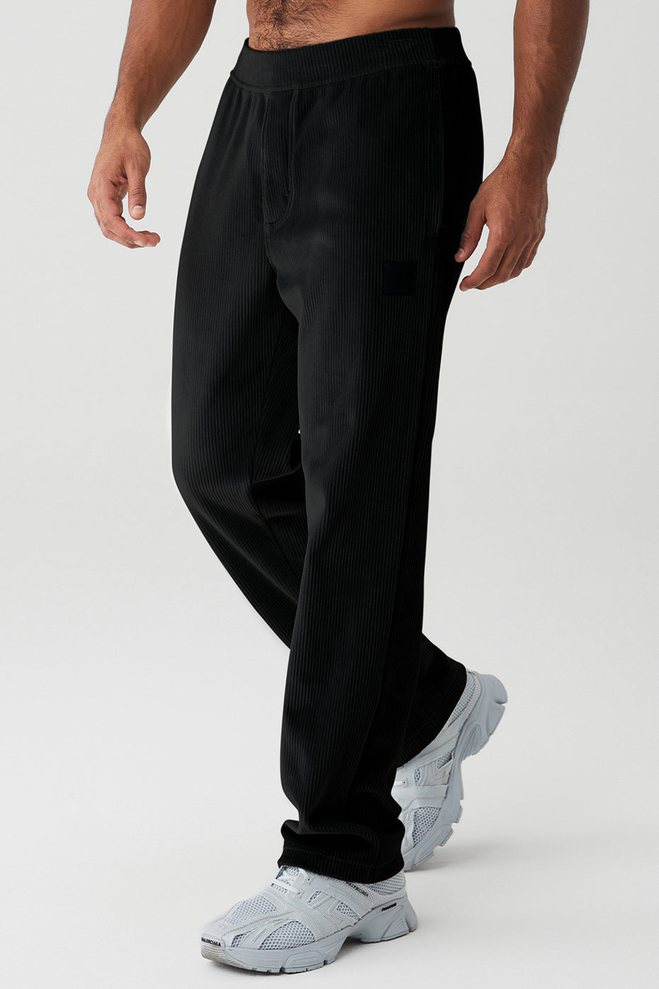 Black Men's Alo Yoga Velour Baller Pants | PXG-987104